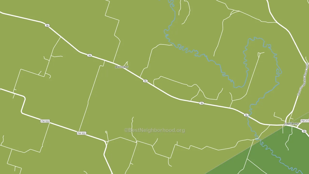 Whiteway, TX block-group voter-turnout map