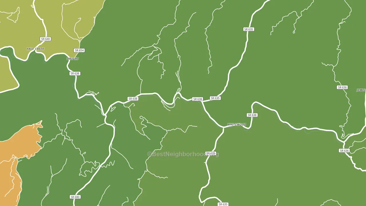Whitewood, VA block-group voter-turnout map