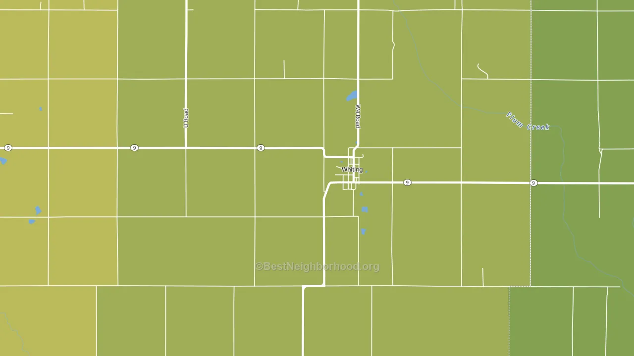 Whiting, KS block-group voter-turnout map