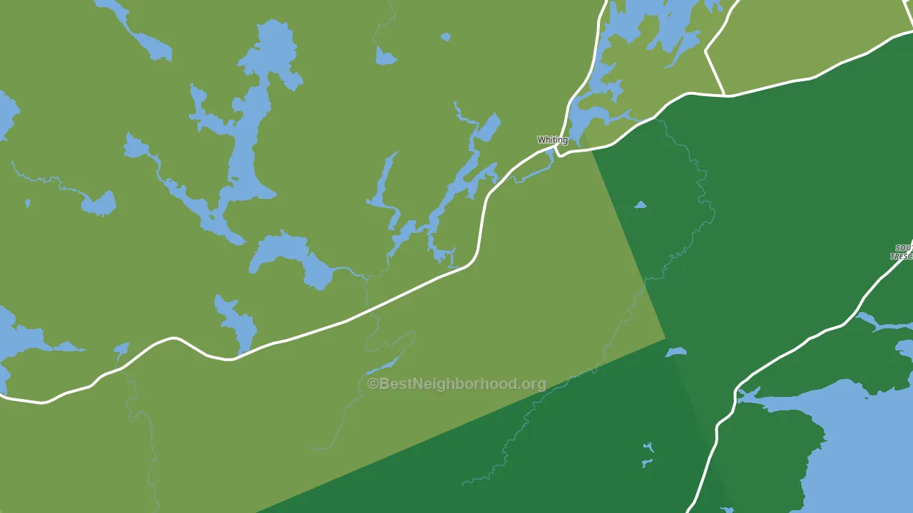 Whiting, ME block-group voter-turnout map