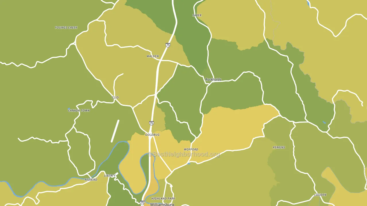 Whitley County, KY block-group voter-turnout map
