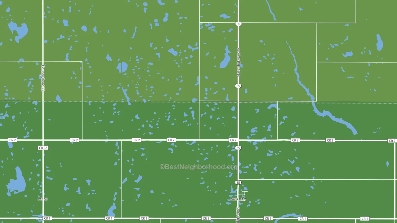 Whitman, ND block-group voter-turnout map