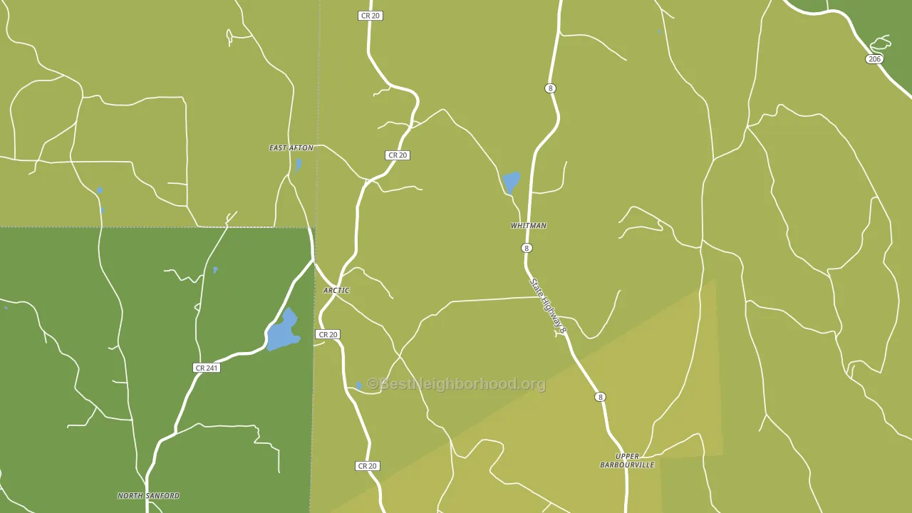 Whitman, NY block-group voter-turnout map