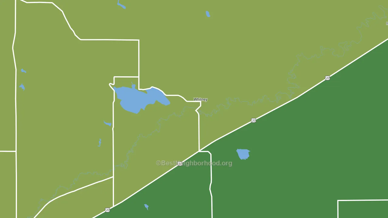 Whitney, NE block-group voter-turnout map