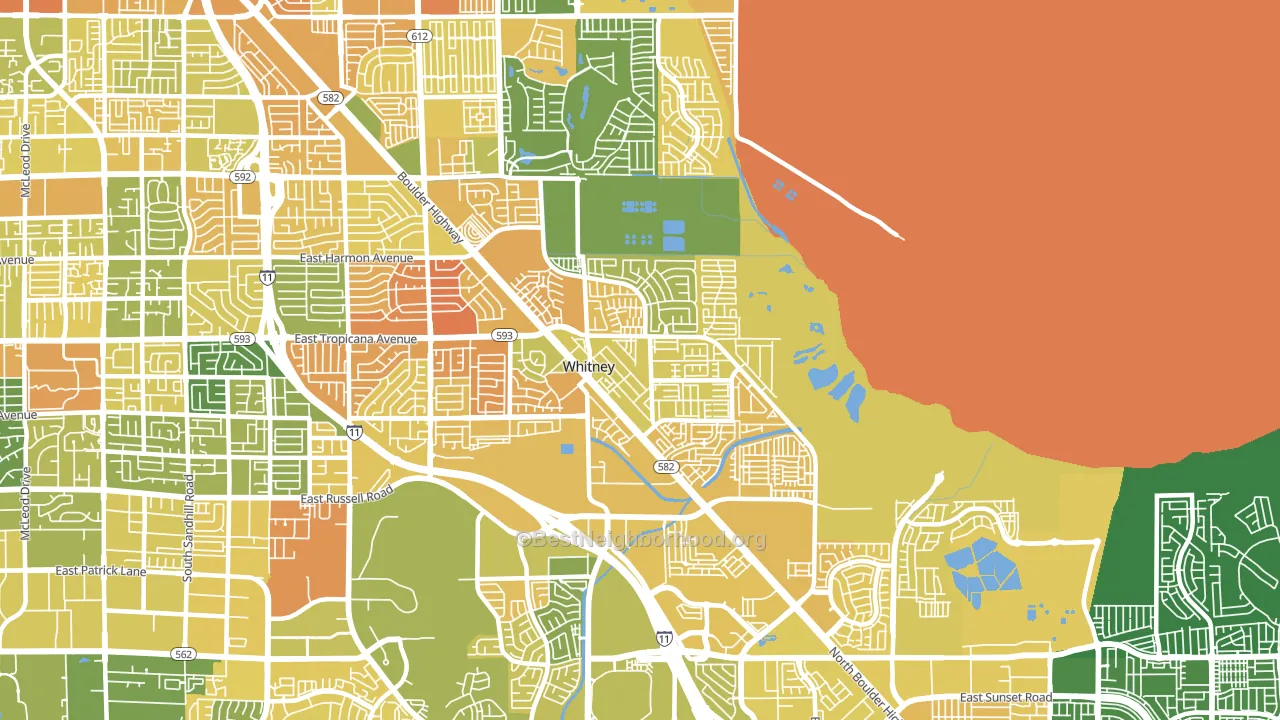 Whitney, NV block-group voter-turnout map