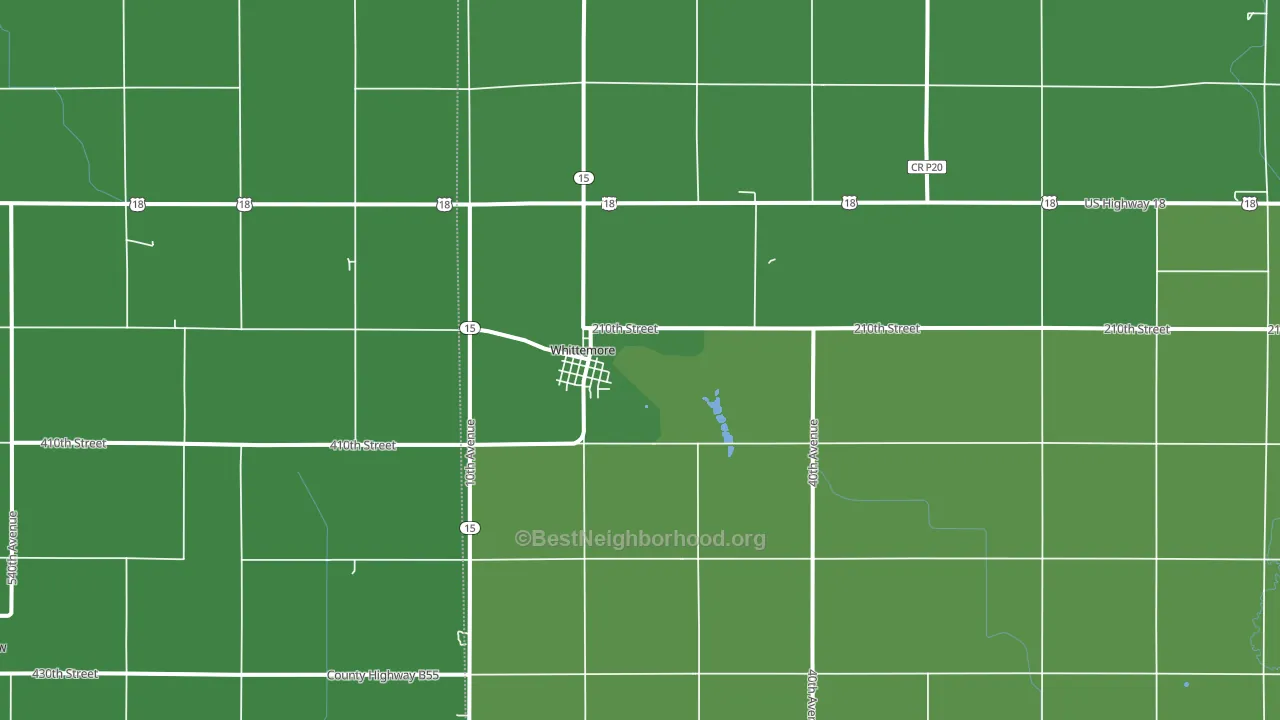Whittemore, IA block-group voter-turnout map