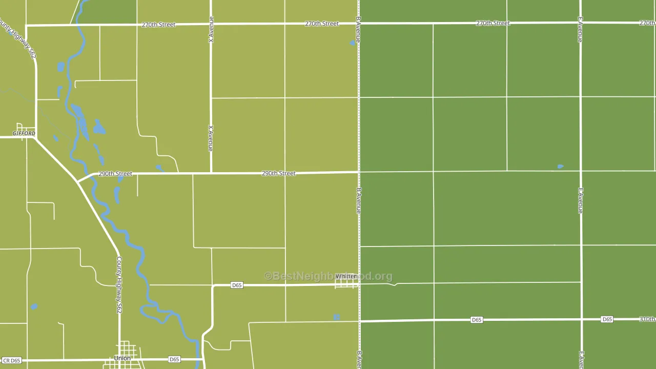 Whitten, IA block-group voter-turnout map