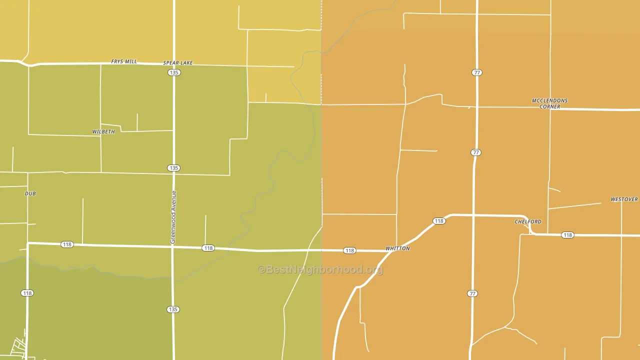 Whitton, AR block-group voter-turnout map