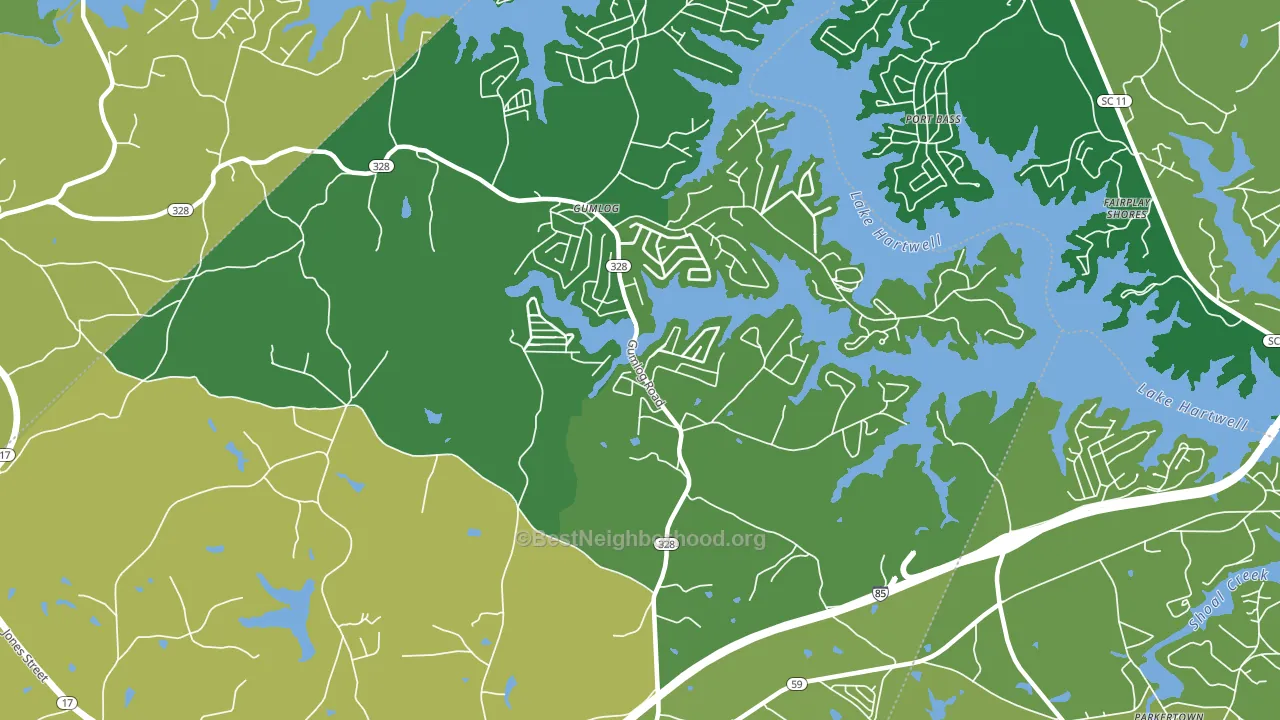 Whitworth, GA block-group voter-turnout map