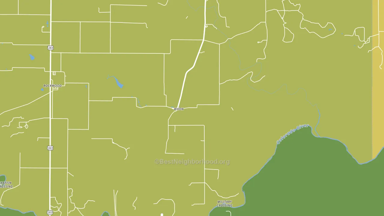 Whon, TX block-group voter-turnout map