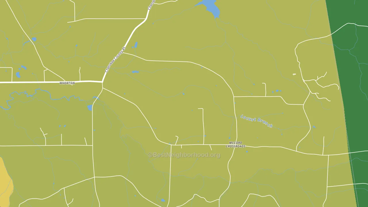 Whorton, AL block-group voter-turnout map