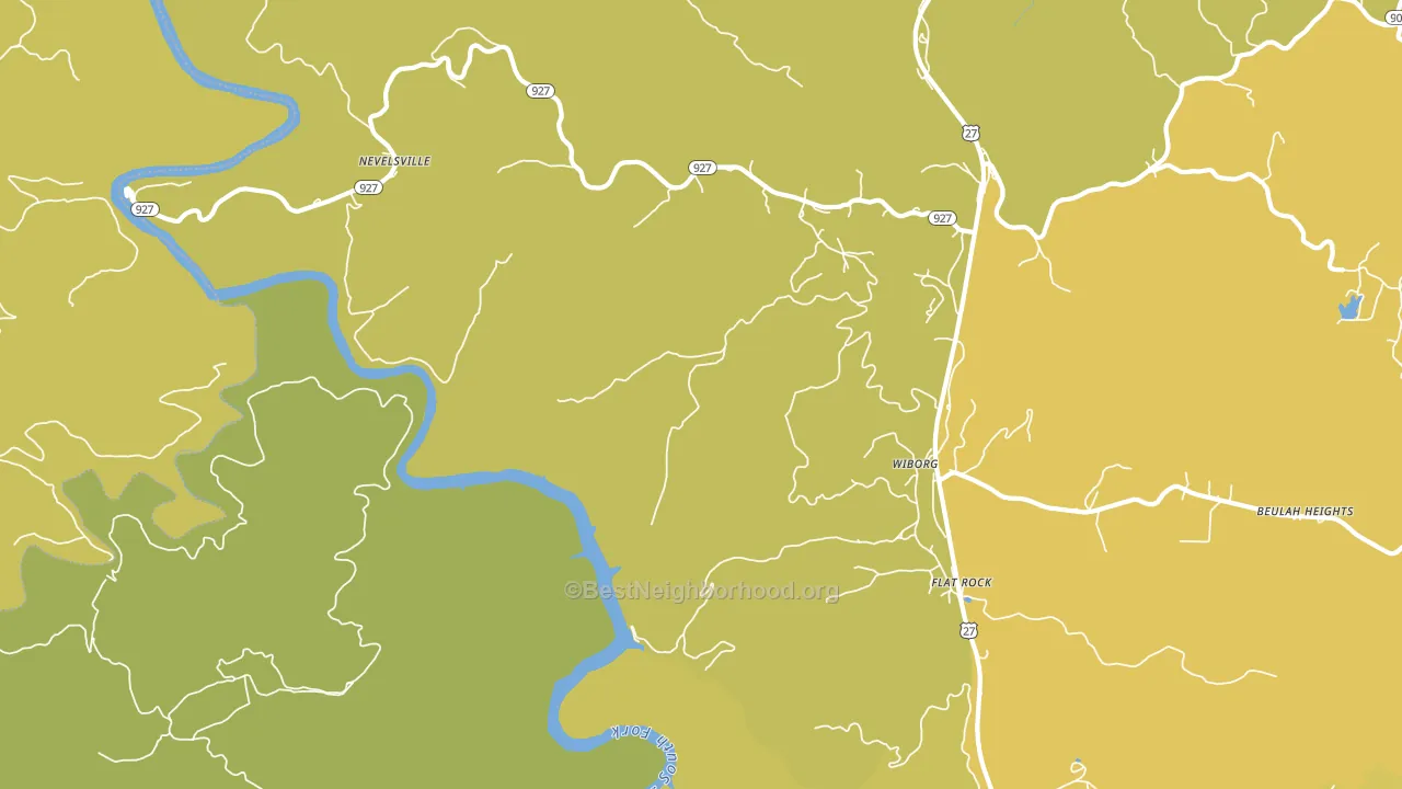 Wiborg, KY block-group voter-turnout map