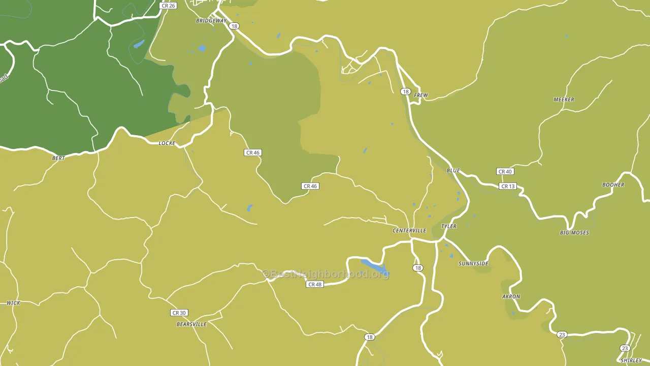 Wick, WV block-group voter-turnout map