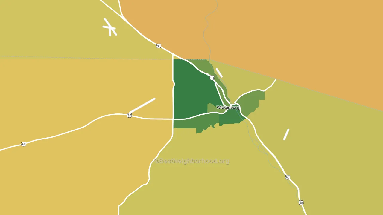 Wickenburg, AZ block-group voter-turnout map