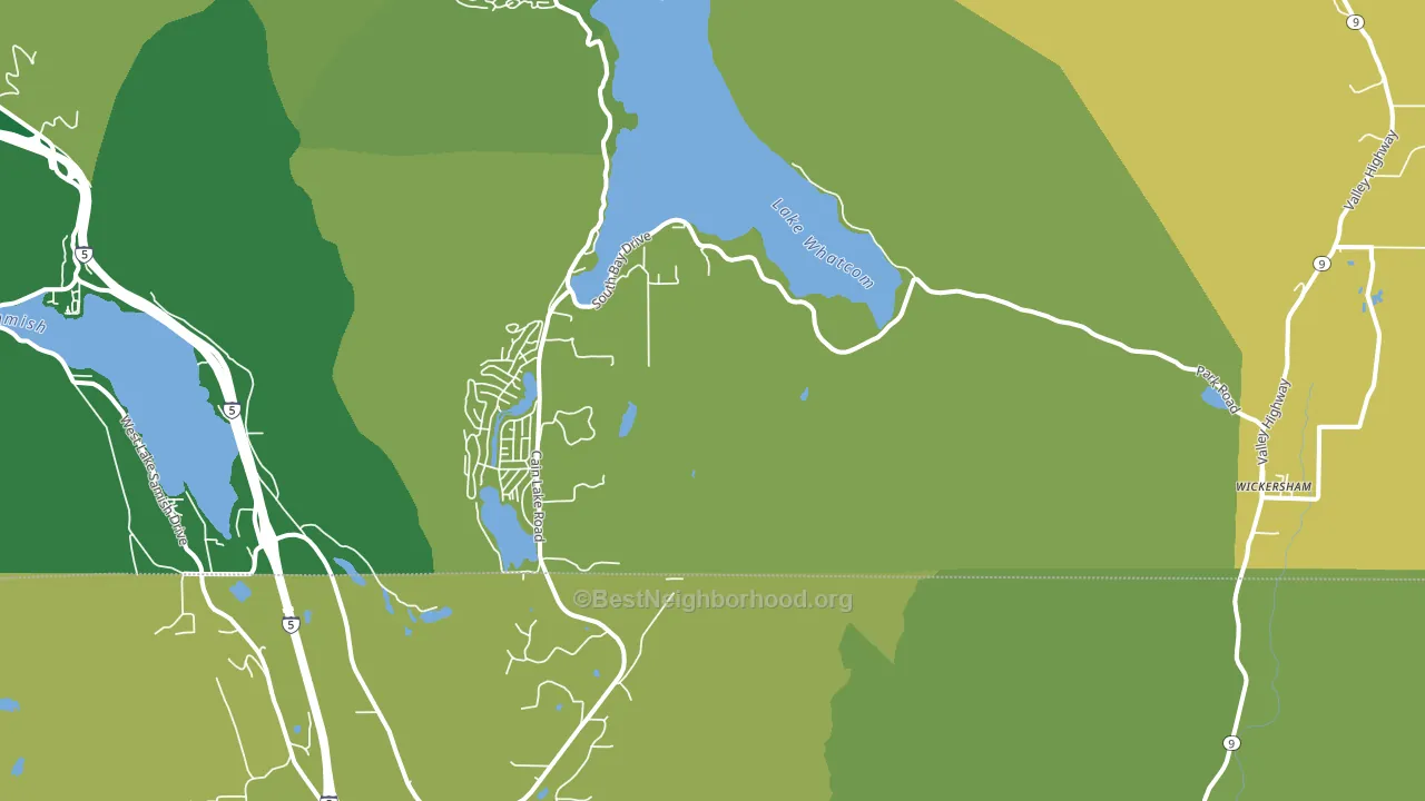 Wickersham, WA block-group voter-turnout map