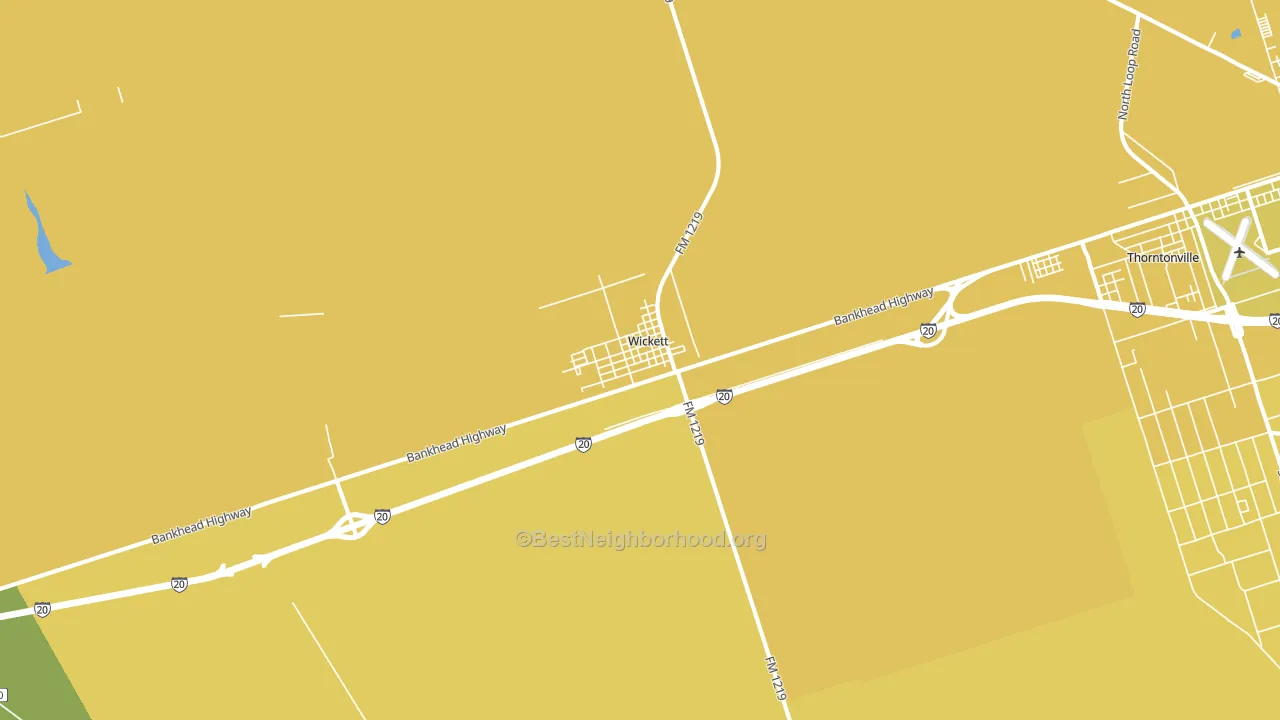 Wickett, TX block-group voter-turnout map