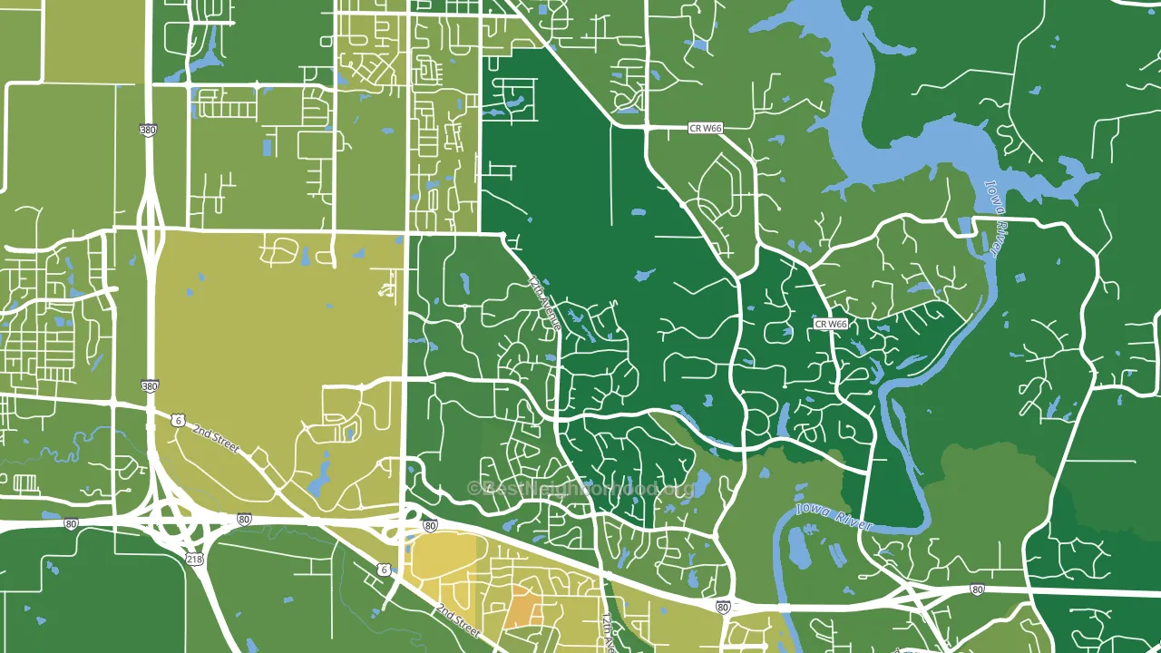 Wickham, Coralville, IA block-group voter-turnout map
