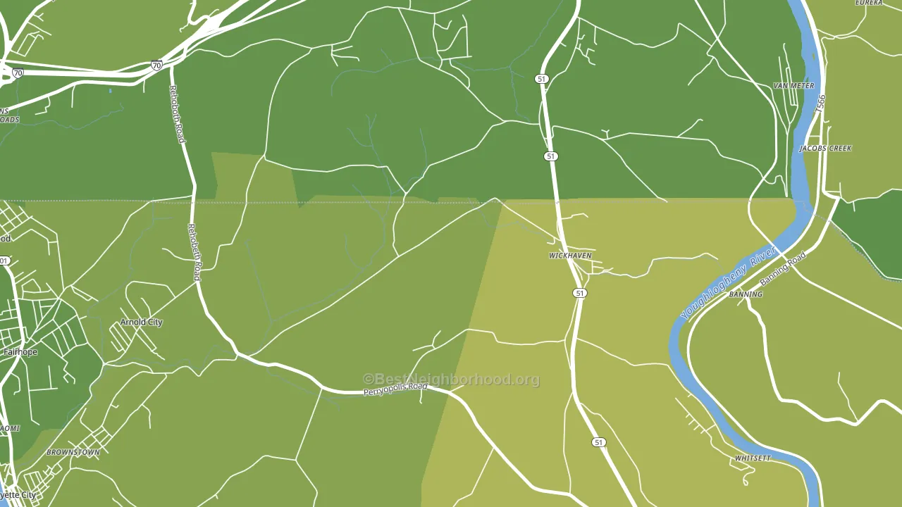 Wickhaven, PA block-group voter-turnout map