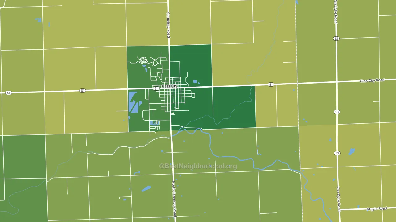 Wickware, MI block-group voter-turnout map