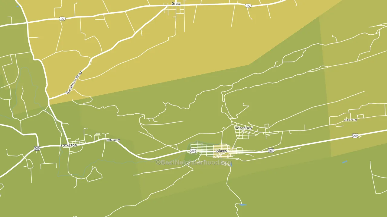 Wiconisco, PA block-group voter-turnout map
