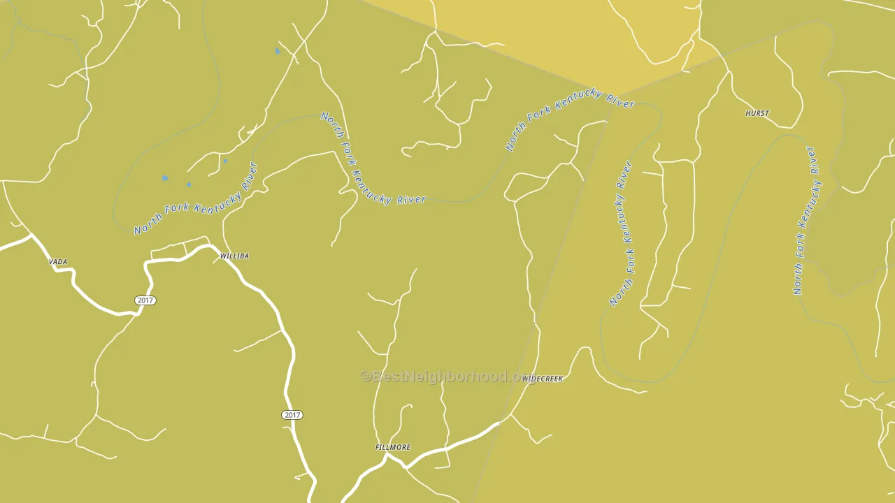 Widecreek, KY block-group voter-turnout map