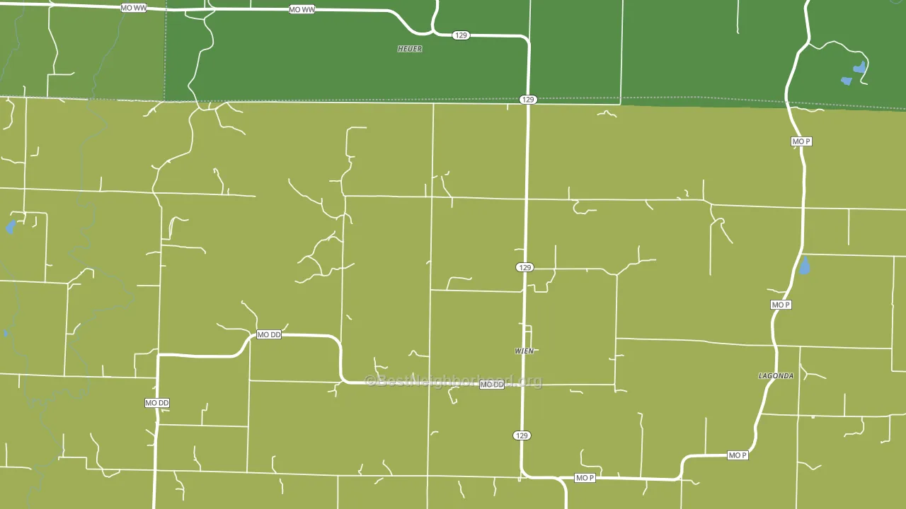 Wien, MO block-group voter-turnout map