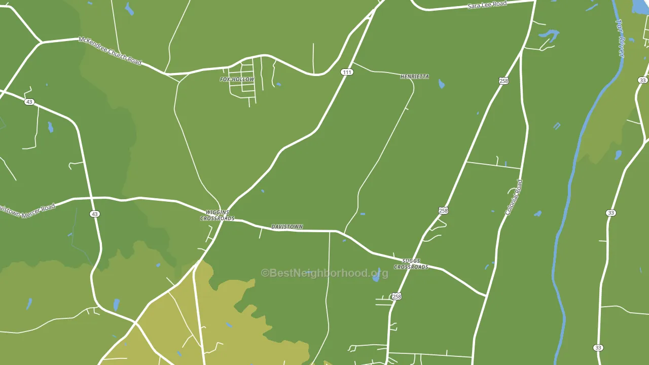 Wiggins Crossroads, NC block-group voter-turnout map