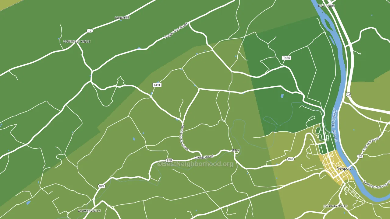 Wila, PA block-group voter-turnout map