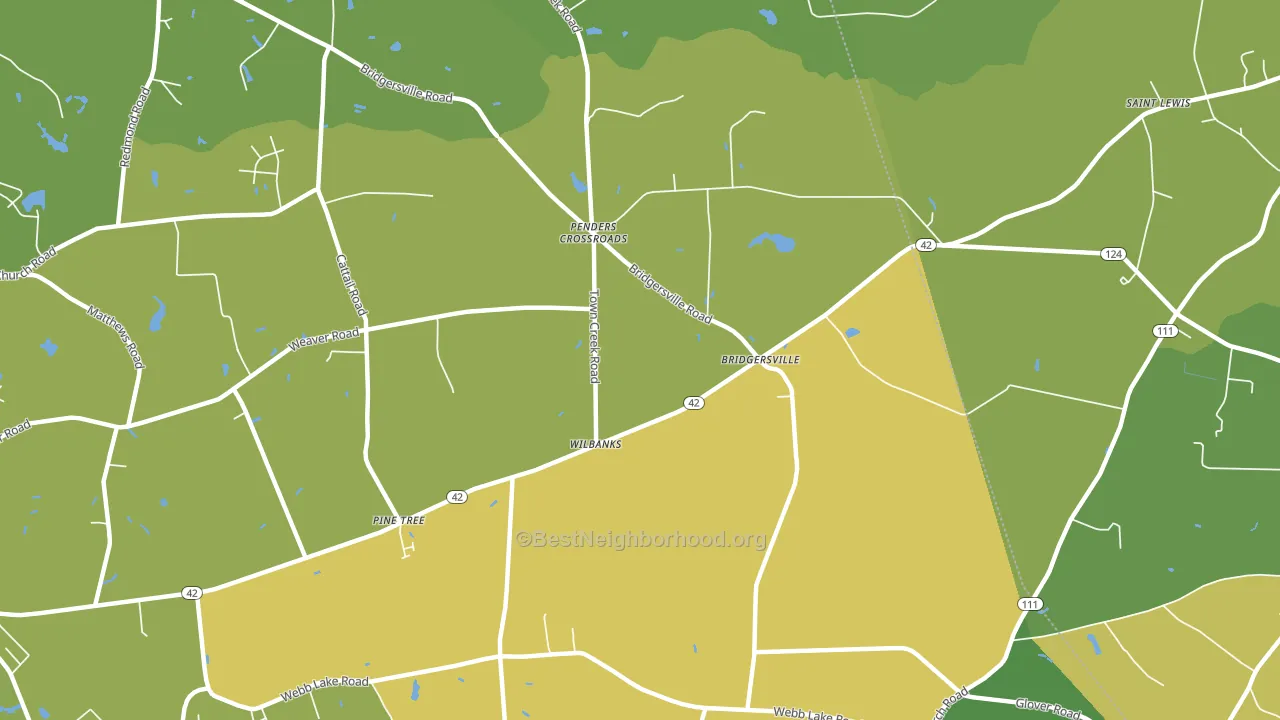 Wilbanks, NC block-group voter-turnout map