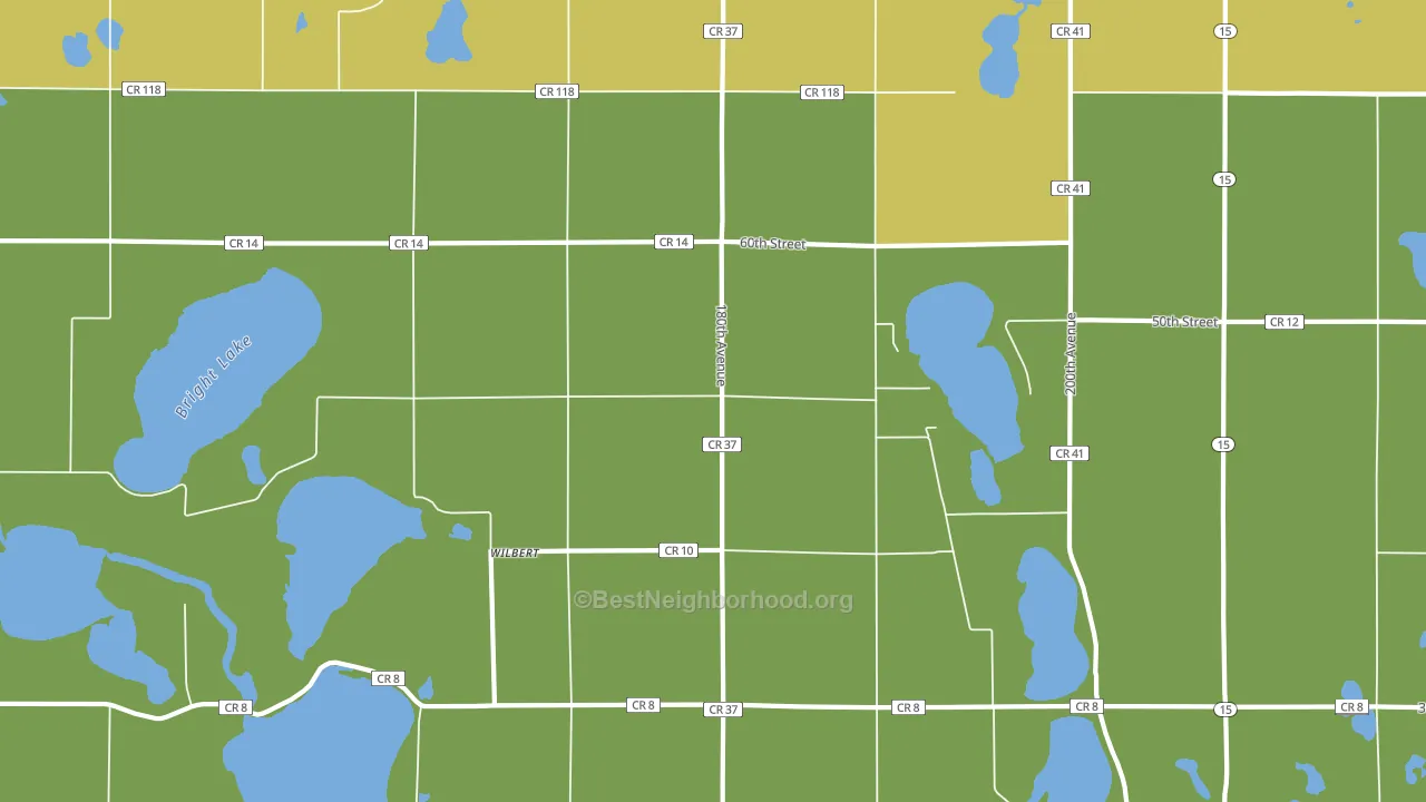 Wilbert, MN block-group voter-turnout map
