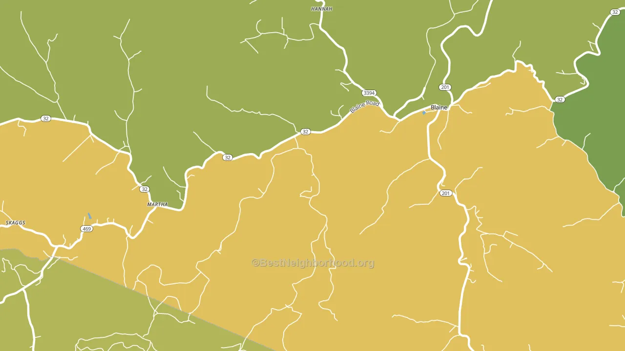 Wilbur, KY block-group voter-turnout map