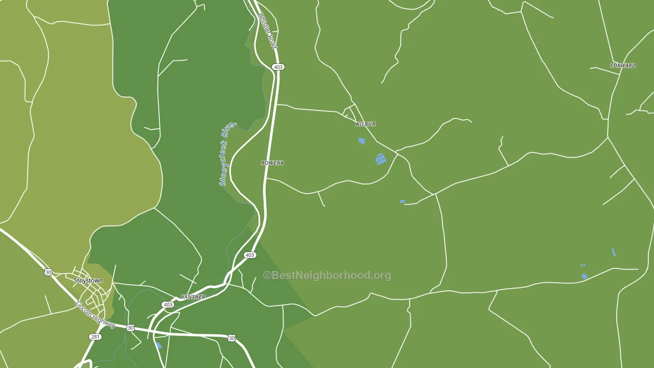 Wilbur, PA block-group voter-turnout map