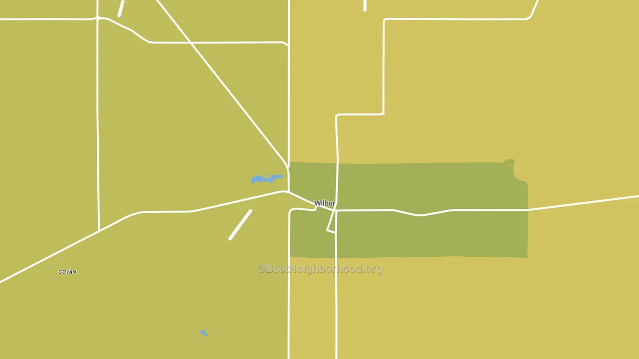 Wilbur, WA block-group voter-turnout map