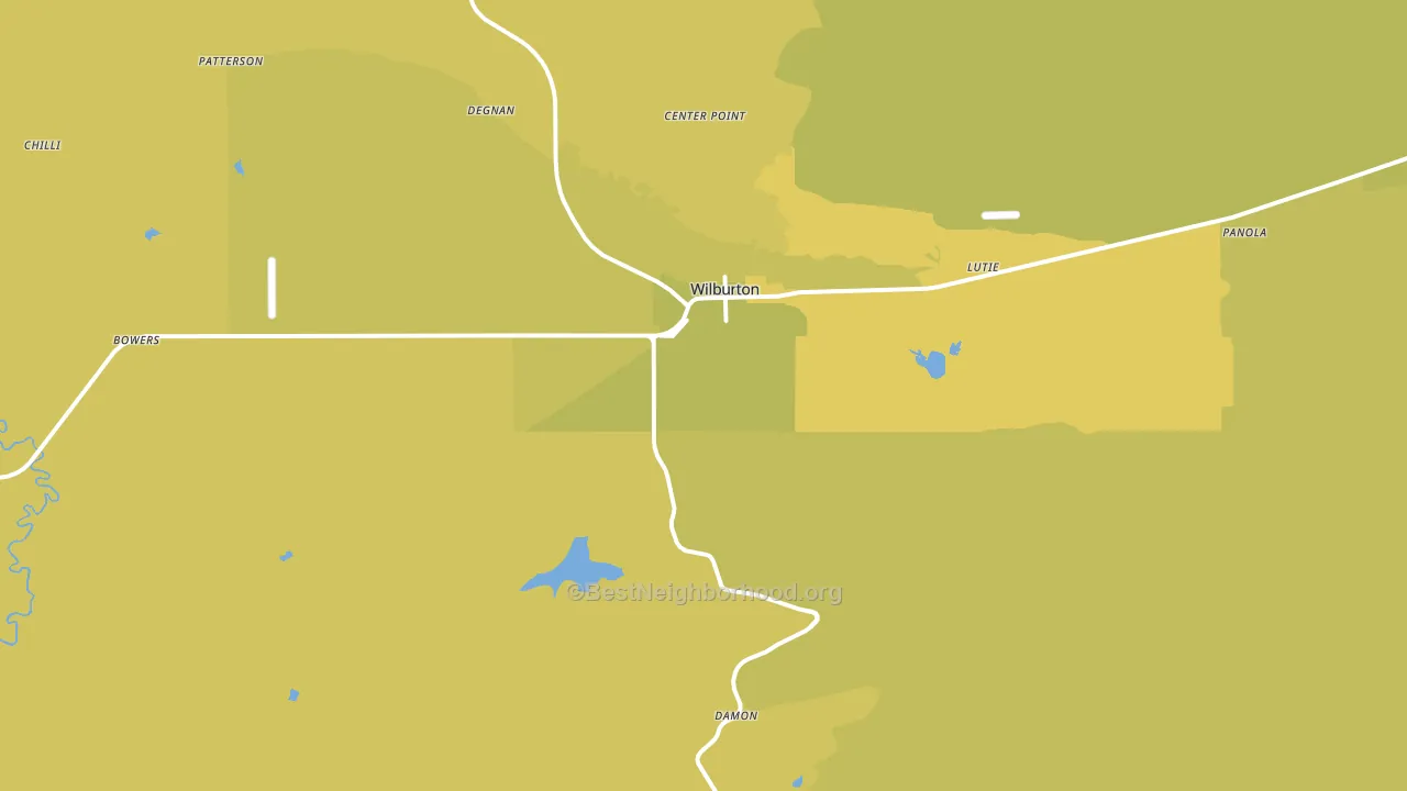Wilburton, OK block-group voter-turnout map