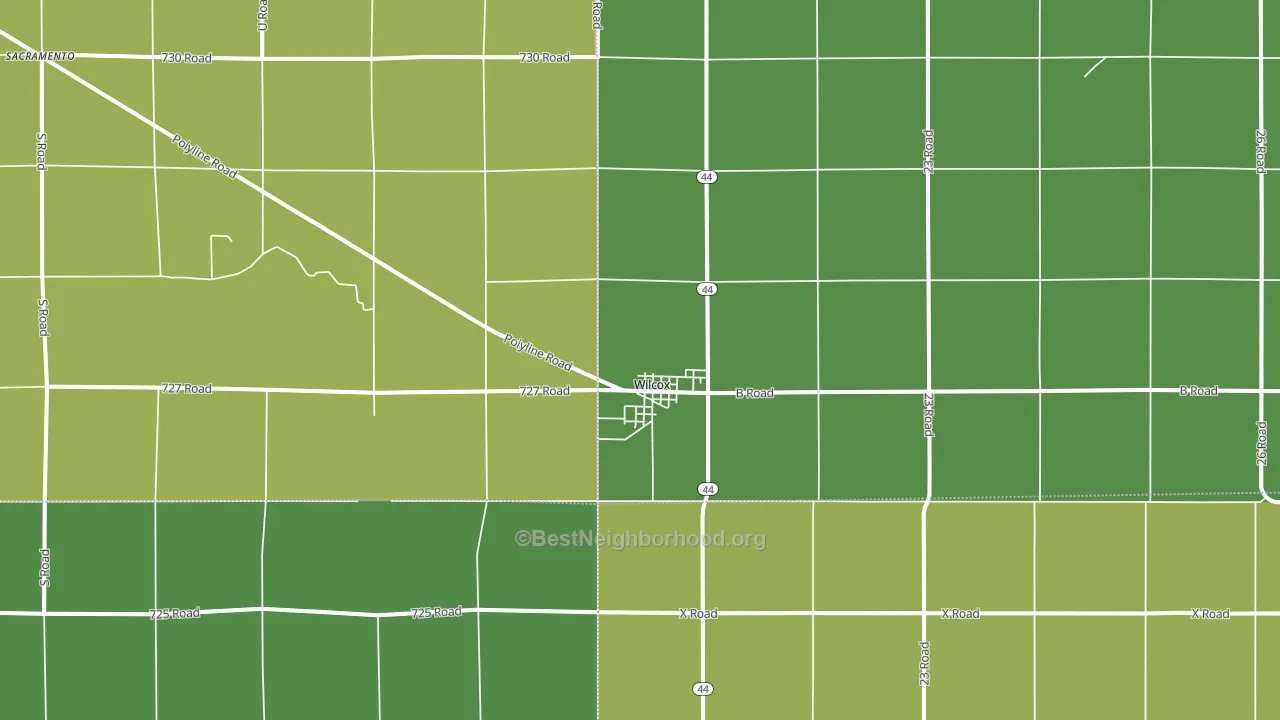 Wilcox, NE block-group voter-turnout map