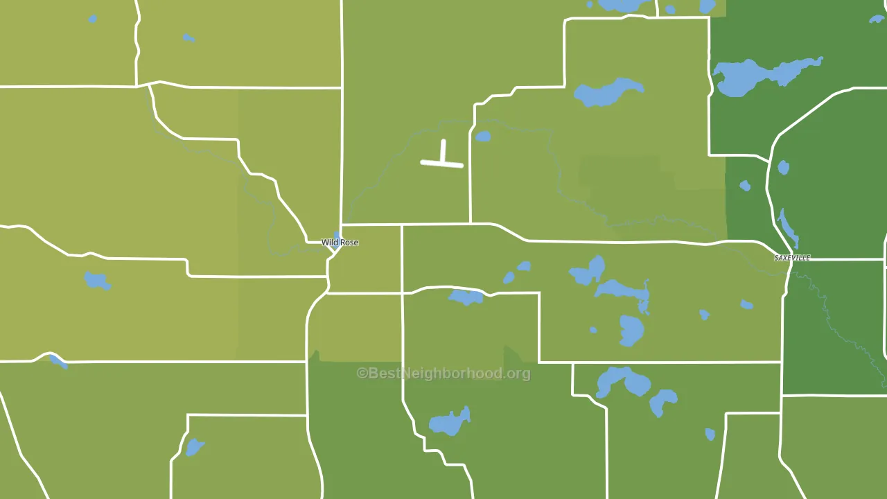 Wild Rose, WI block-group voter-turnout map