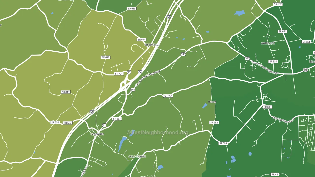 Wilda, VA block-group voter-turnout map
