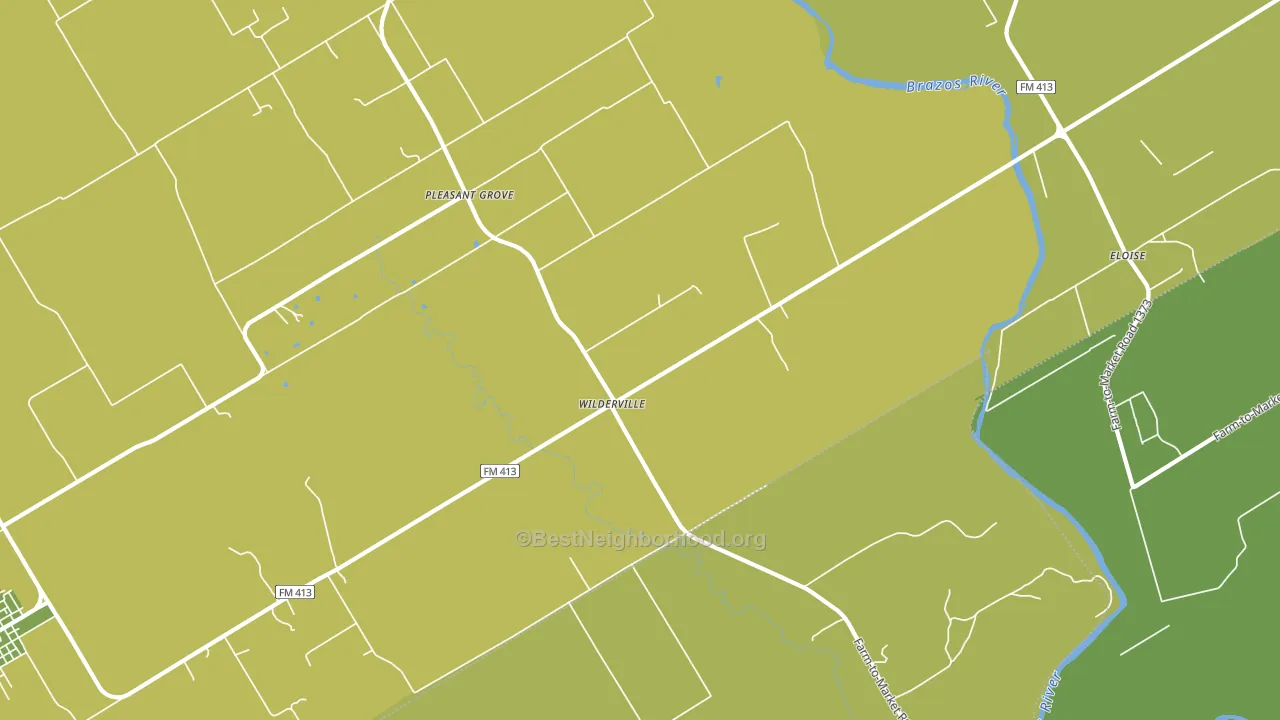 Wilderville, TX block-group voter-turnout map