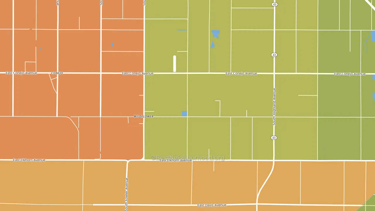 Wildflower, CA block-group voter-turnout map