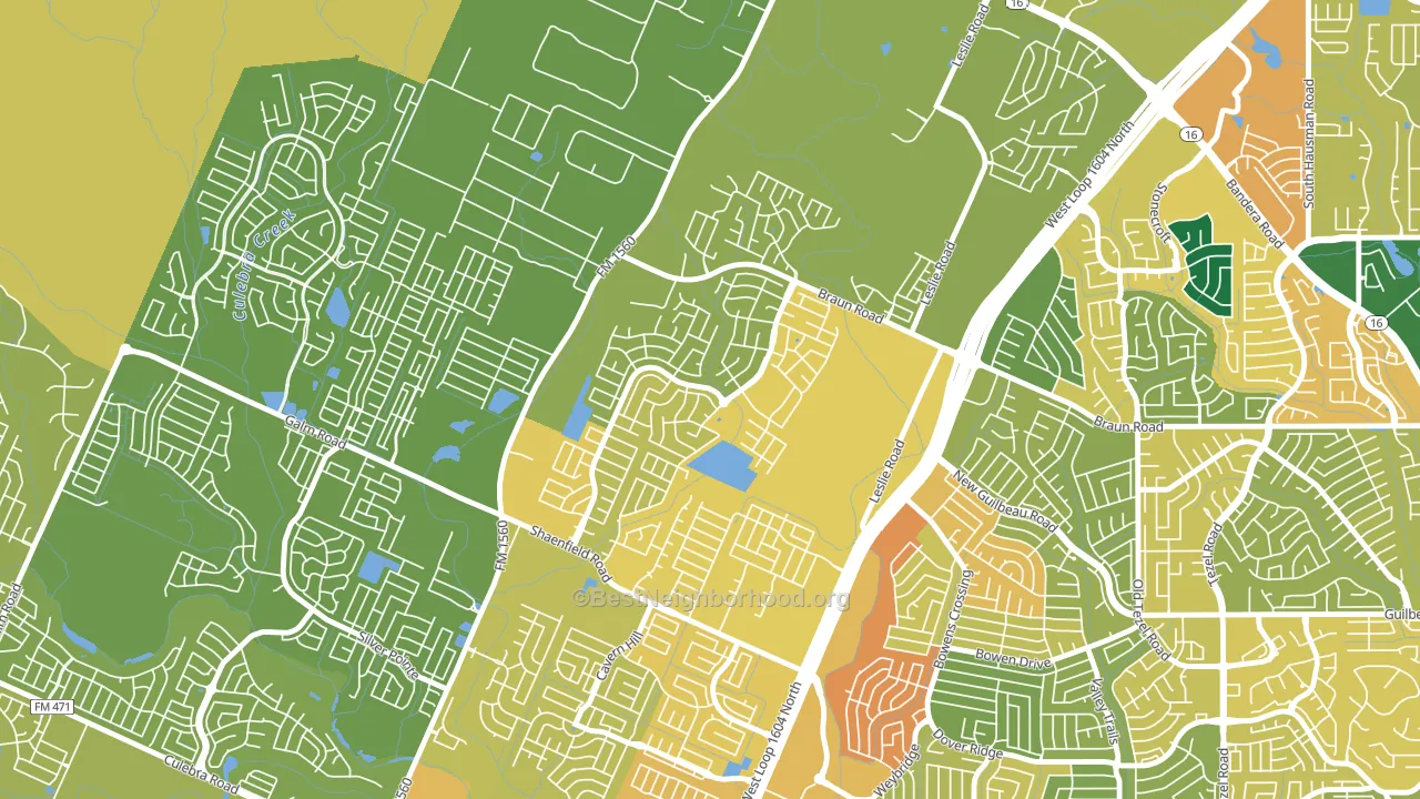 Wildhorse, San Antonio, TX block-group voter-turnout map
