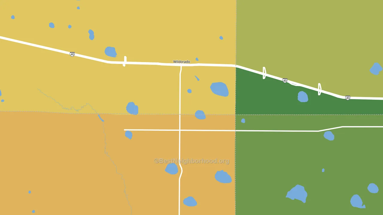 Wildorado, TX block-group voter-turnout map
