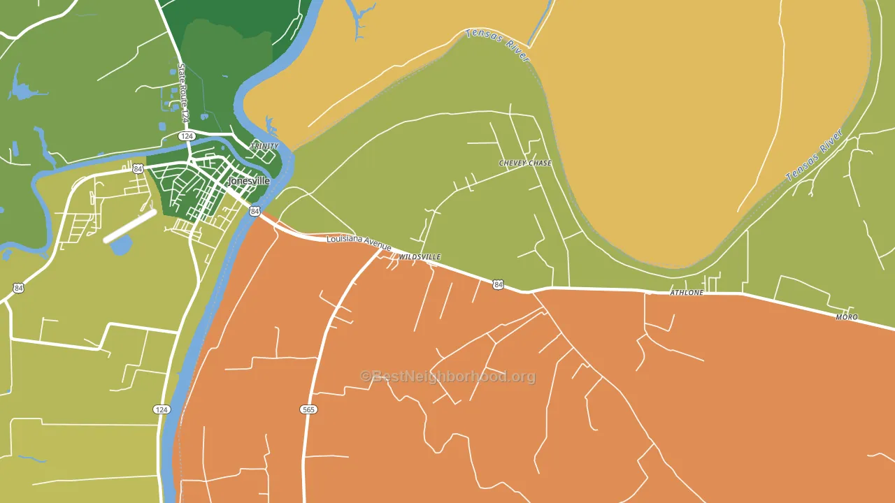 Wildsville, LA block-group voter-turnout map
