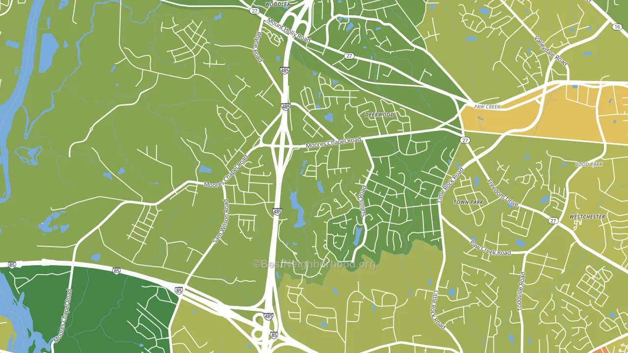 Wildwood, Charlotte, NC block-group voter-turnout map