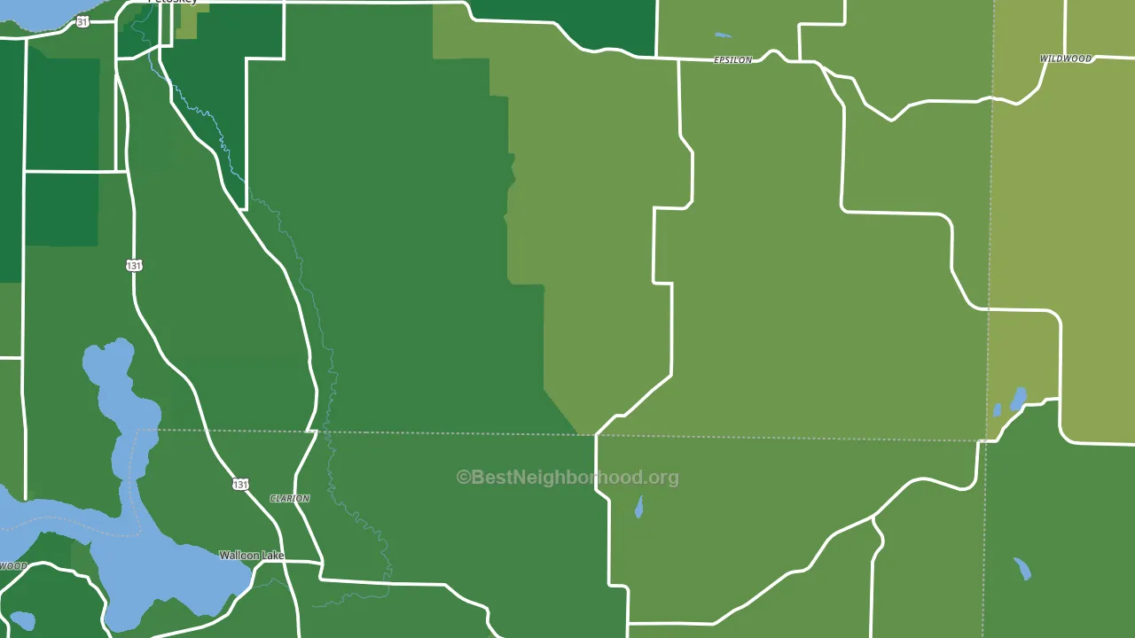 Wildwood, MI block-group voter-turnout map