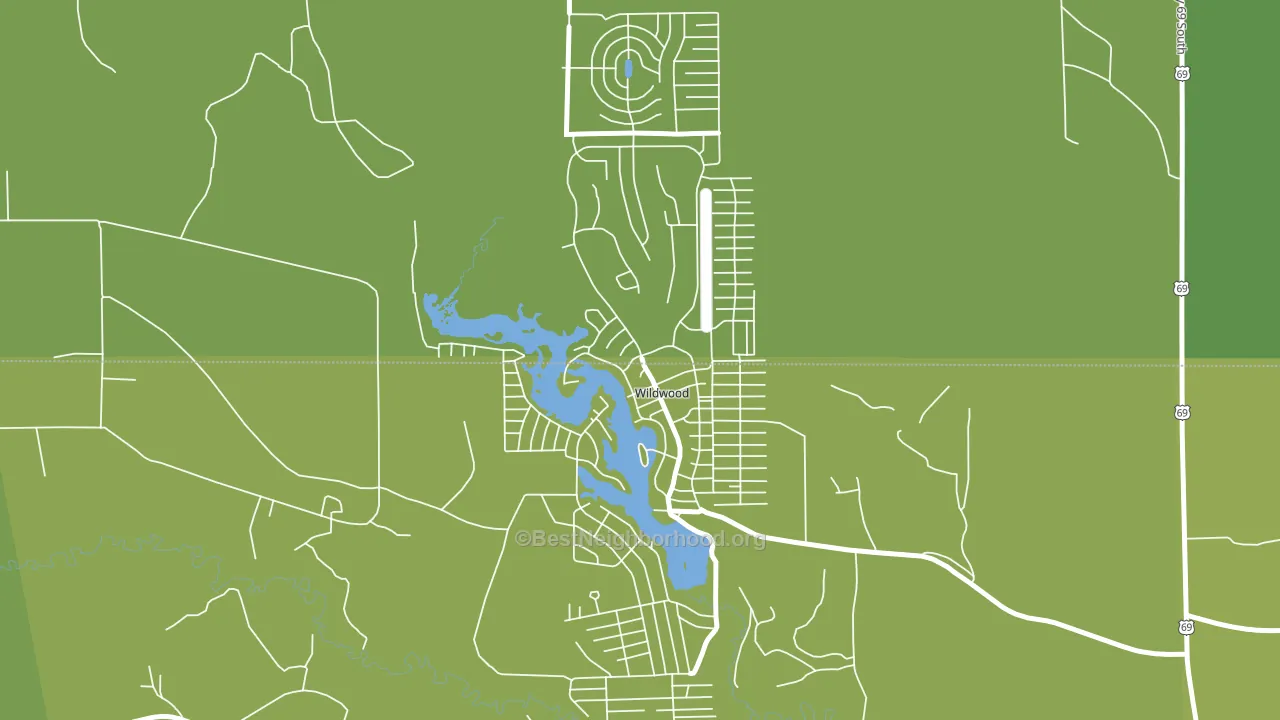 Wildwood, TX block-group voter-turnout map