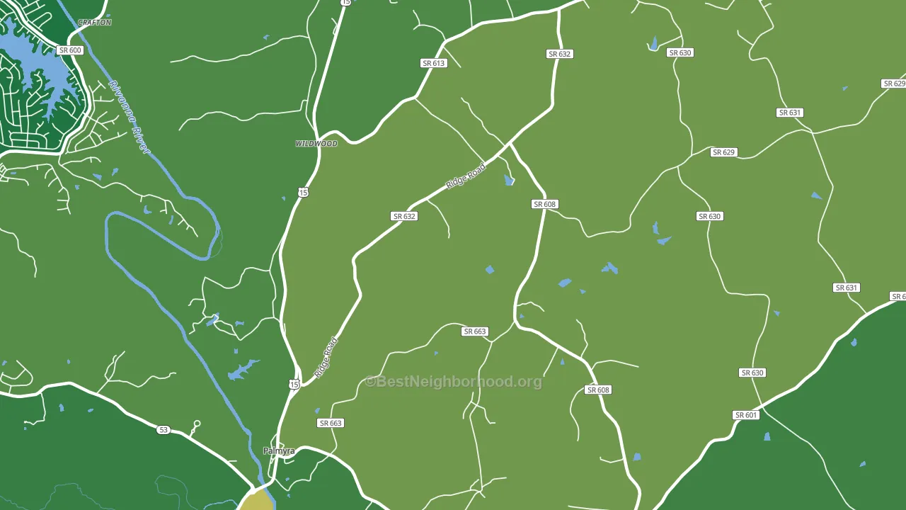 Wildwood, VA block-group voter-turnout map