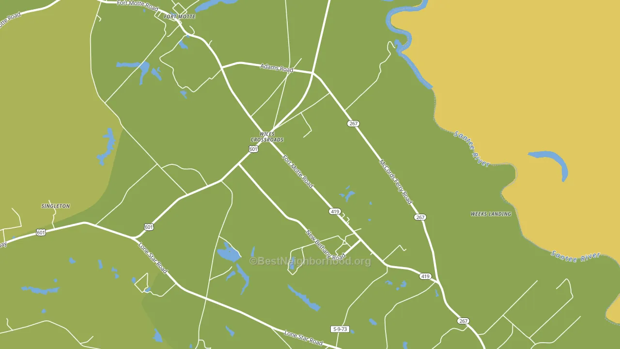 Wiles Crossroads, SC block-group voter-turnout map