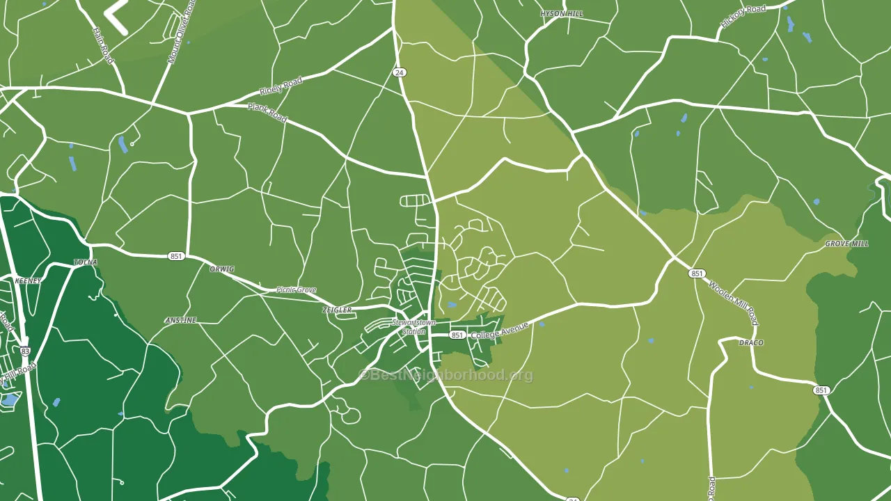Wiley, PA block-group voter-turnout map