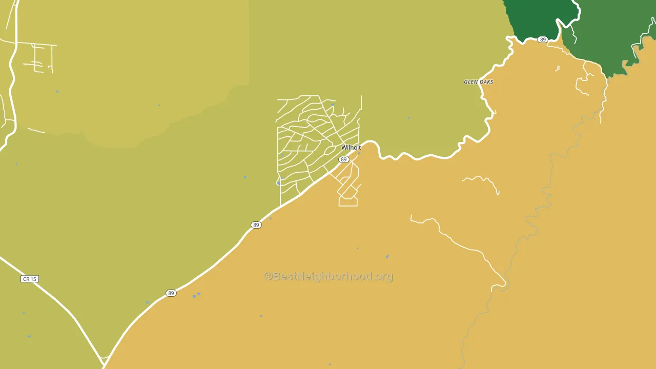 Wilhoit, AZ block-group voter-turnout map