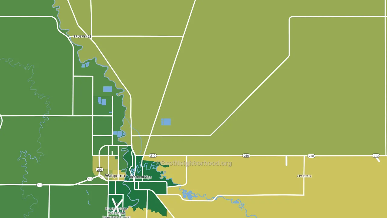 Wilkin County, MN block-group voter-turnout map